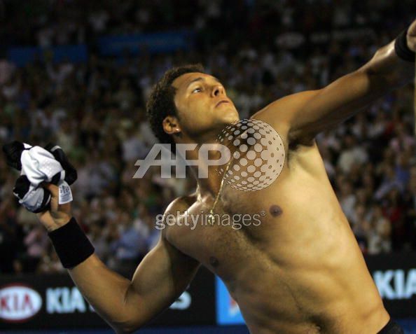 Jo-Wilfried Tsonga shirtless